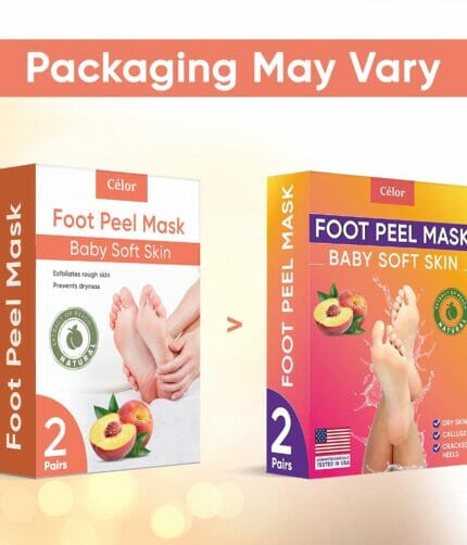 Foot Exfoliator with Aloe Vera Gel and Natural Peach Extract for Men and Women Feet Peeling Mask - Foot Mask Peel