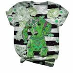 Puppy 3D Animal Printed Tee Crewneck Summer Comfy T Shirts Tops Blouse Tees