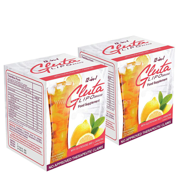 Gluta Spa Lipo 12-in-1 Whitening & Slimming Juice - 21g x 10 Sachets